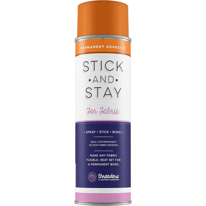 Crafter's Companion Stick and Stay Adhesive For Fabric (ORANGE CAN)