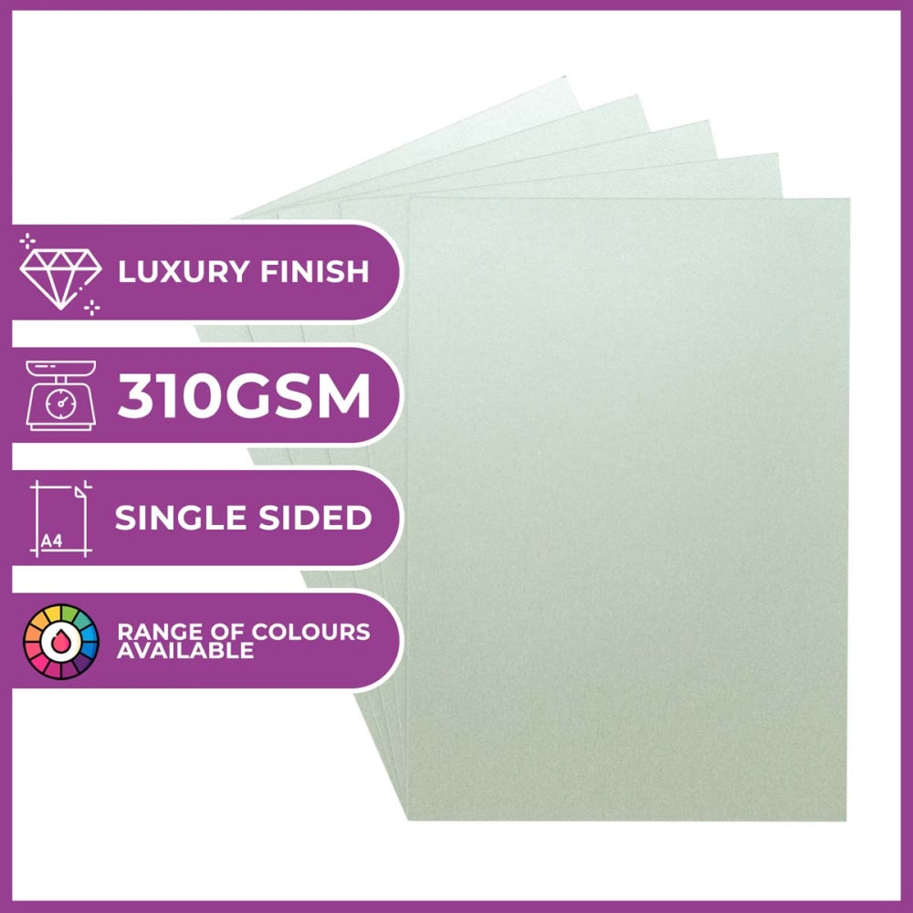 Crafter's Companion Centura Pearl Metallic A4 Single Colour 10 Sheet Pack - Silver