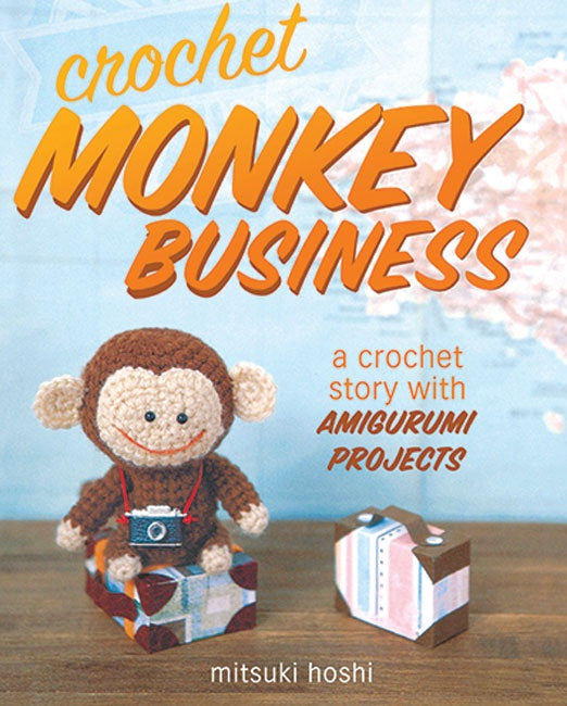 Cover of Crochet Monkey Business, an art book available from GMC at BradburyART, perfect for artists and creatives.