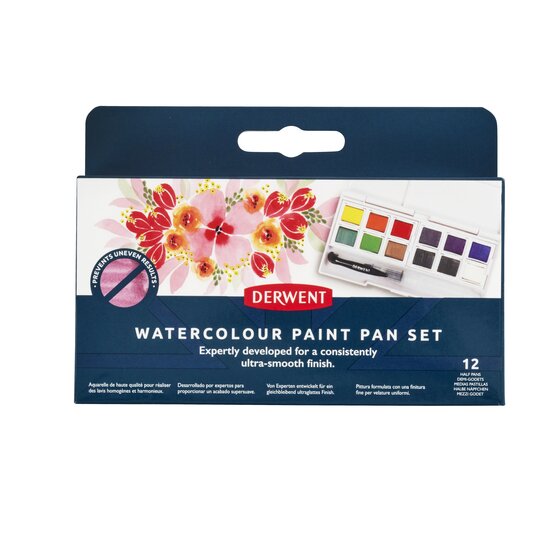 Derwent Watercolour Paint Pan 12 Set