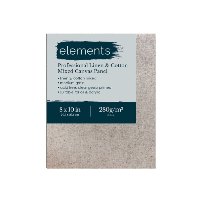 Elements Professional Cotton/Linen Blend Canvas Board Pack of 6 - NI and ROI Only