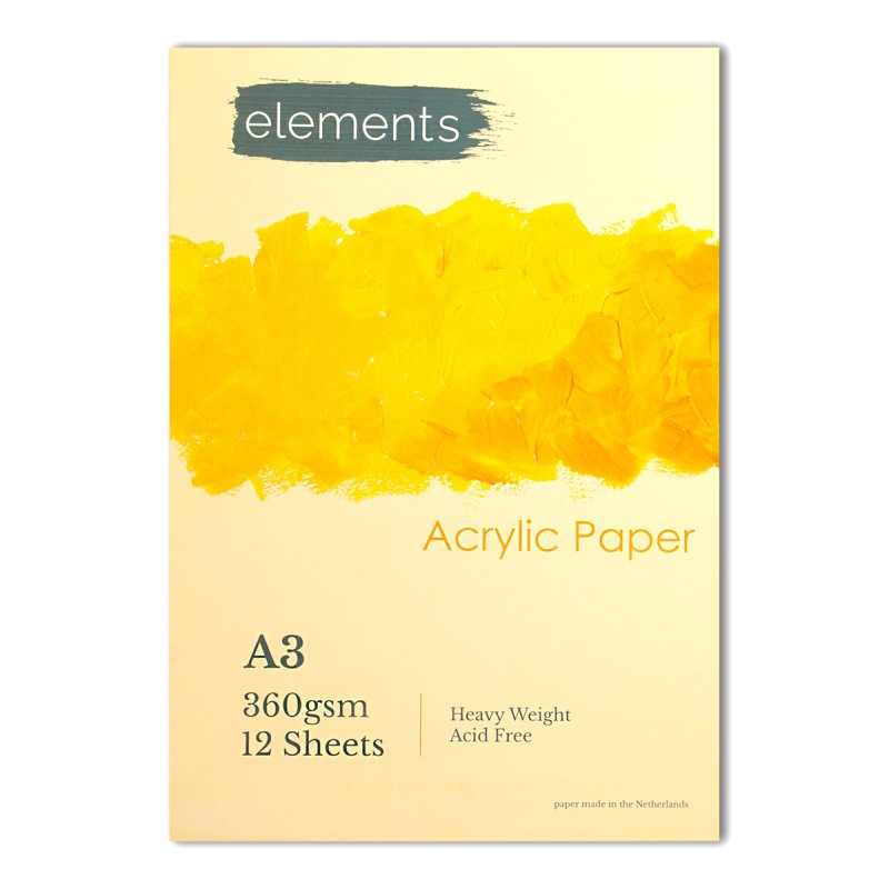 Elements Acrylic Paper Pad 12pg 360gsm