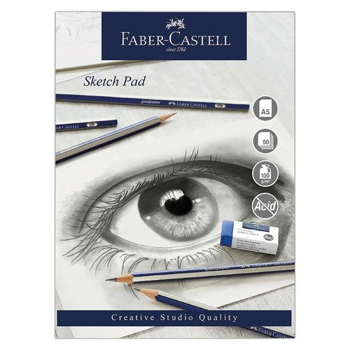 Faber-Castell Sketch Pad Creative Studio A5 100gsm 50 Sheets