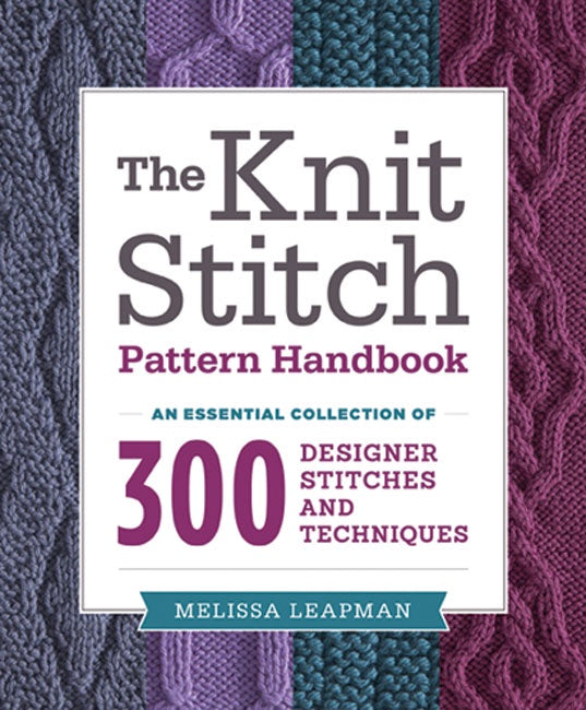 Cover of Knit Stitch Pattern Handbook, an art book available from GMC at BradburyART, perfect for artists and creatives.