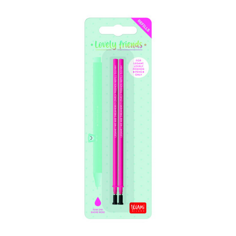 Legami 2 Refills Gel Pen L. Friends - Lovely Friends Refill Set - Pink