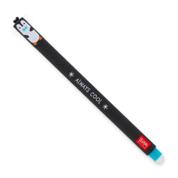 Legami Erasable Gel Pen - Erasable Pen  - Penguin