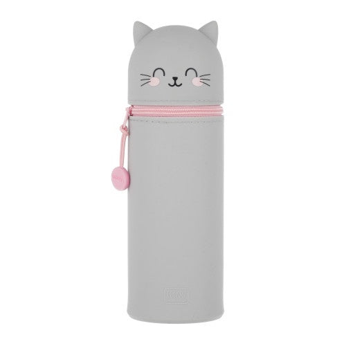 Legami Kawaii 2-In-1 Soft Silicone Pencil Case - Kitty