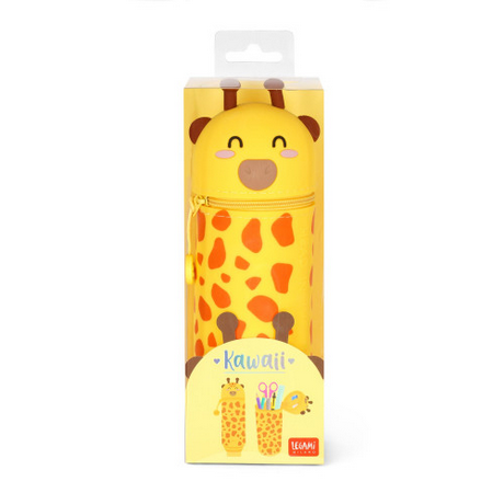 Legami Kawaii 2-In-1 Soft Silicone Pencil Case - Giraffe