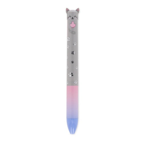 Legami Two-Colour Ballpoint Pen - Click&Clack - Kitty