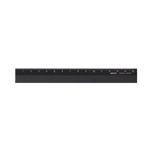 Midori Aluminum Ruler Black