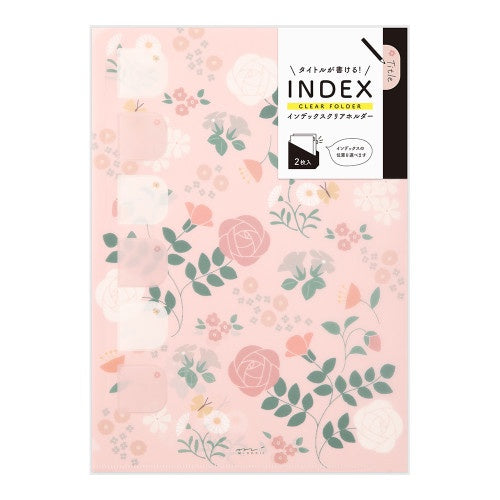 Midori Index Clear Folder <A4> Flower