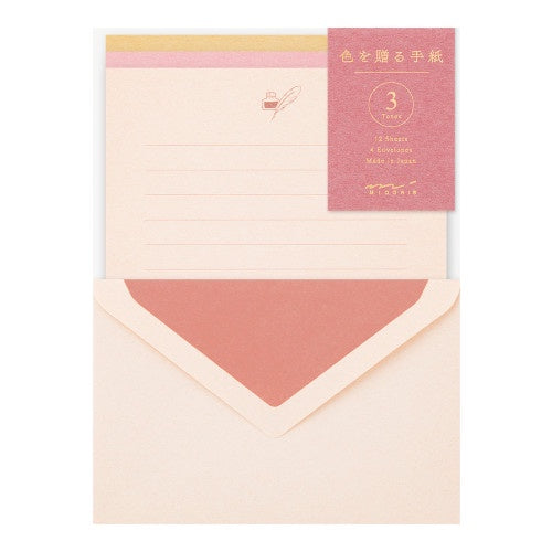 Midori Letter Set 915 Giving a color  Pink