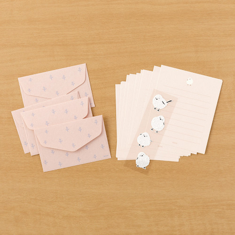 Midori Mini Letter Set with Stickers 305 Long-tailed Tit A