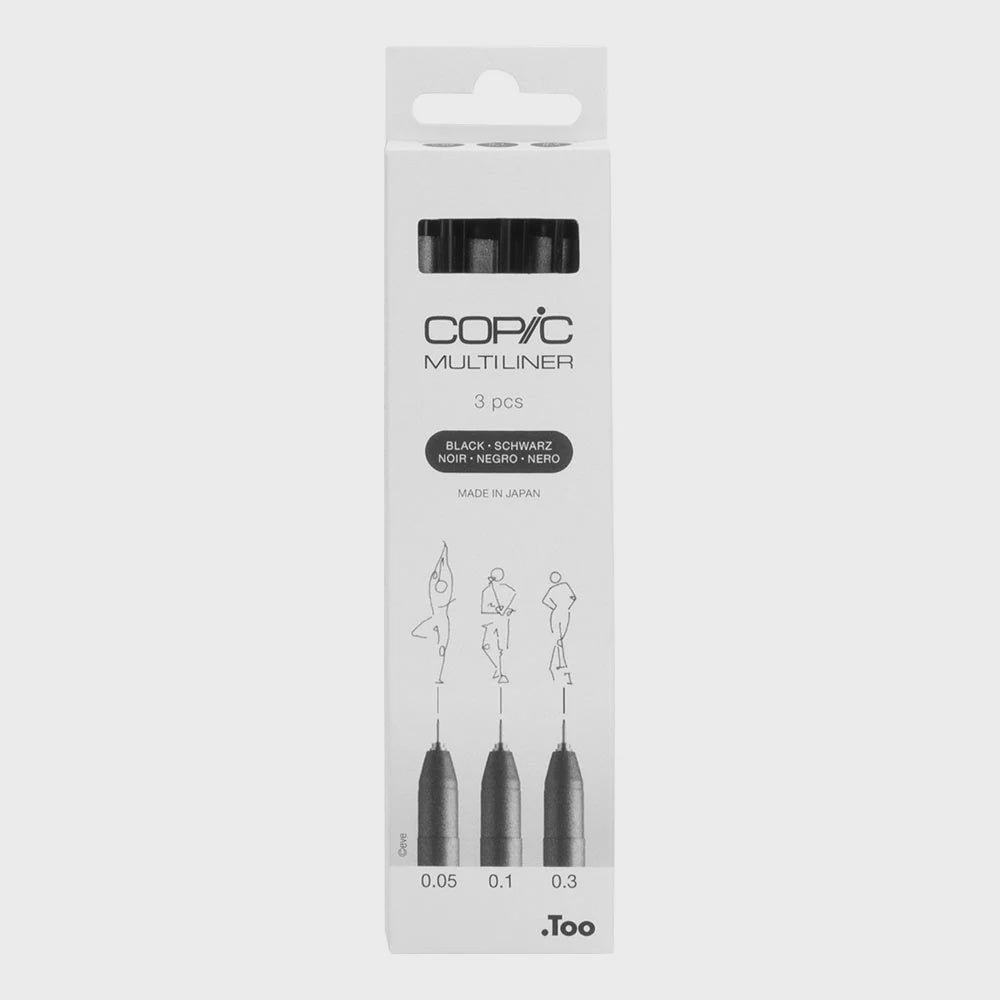 Multiliner Black Fine - 3pc Set