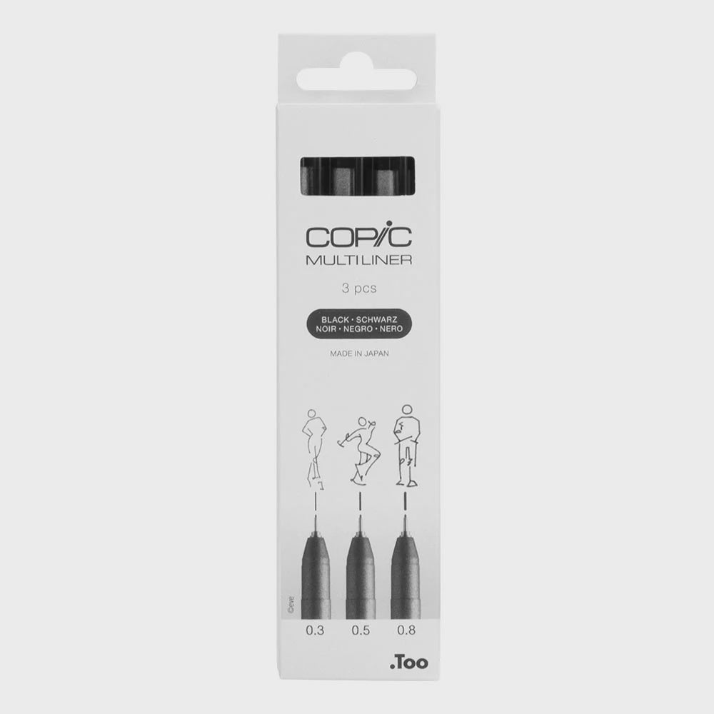 Multiliner Black Medium - 3pc Set