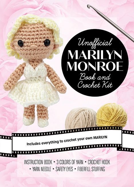 Cover of Unofficial Marilyn Monroe Crochet Kit, an art book available from GMC at BradburyART, perfect for artists and creatives.