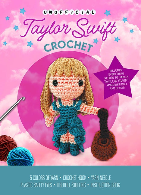 Cover of Unofficial Taylor Swift Crochet Kit, an art book available from GMC at BradburyART, perfect for artists and creatives.