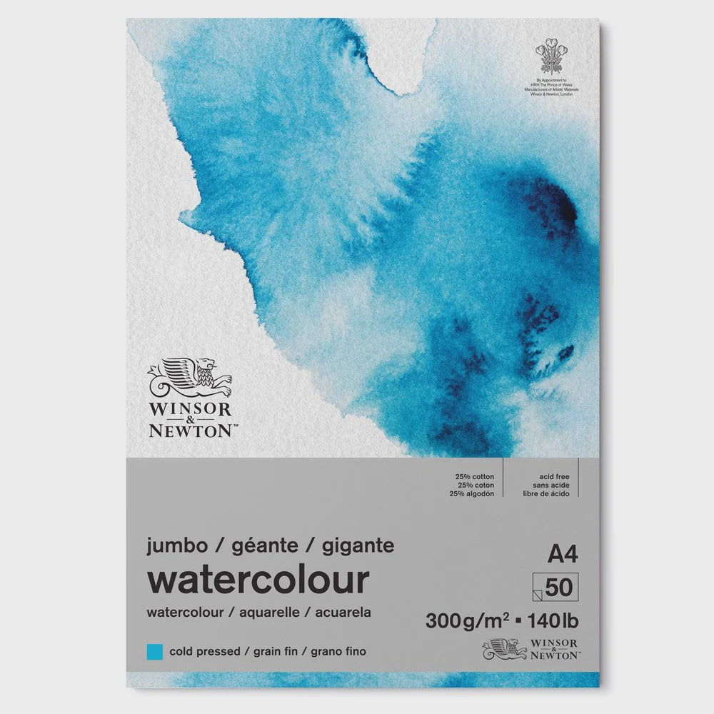 Watercolour Pad 300gsm A4 Jumbo 50 Sheets