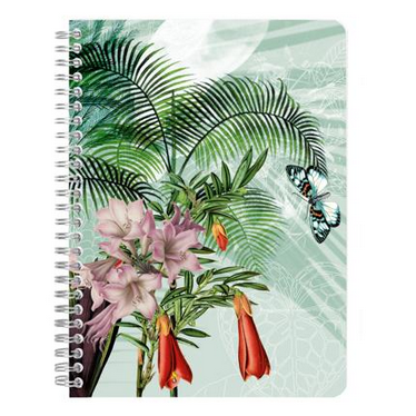 Jungle Harmony, Wirebound Notebook A5 74 sheets Lined