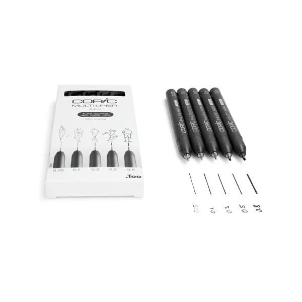 Multiliner Black - 5pc Set