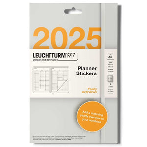 Planner Stickers 2025, Yearly overviews, English, a stationery by Leuchtturm1917, designed as a yearly planner