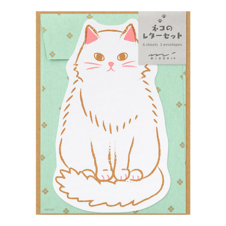 Midori Letter Set 924 Die-cut Cat