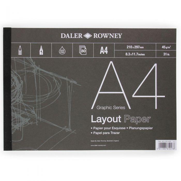 Graphic Series Layout Pad A4 45G 80 Sheets by Daler Rowney