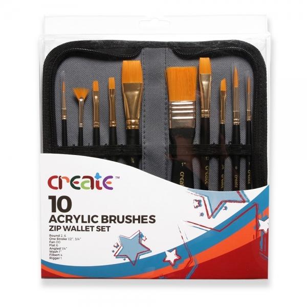 Create - Acrylic 10 Brush Wallet