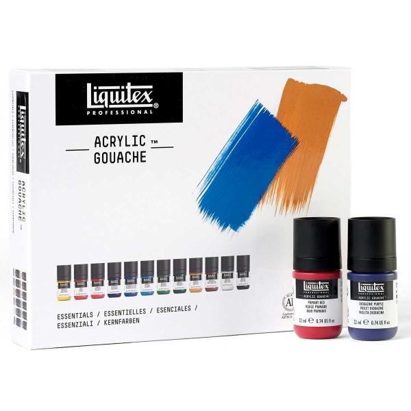Liquitex Acrylic Gouache - Essentials Set 12 x 22ml