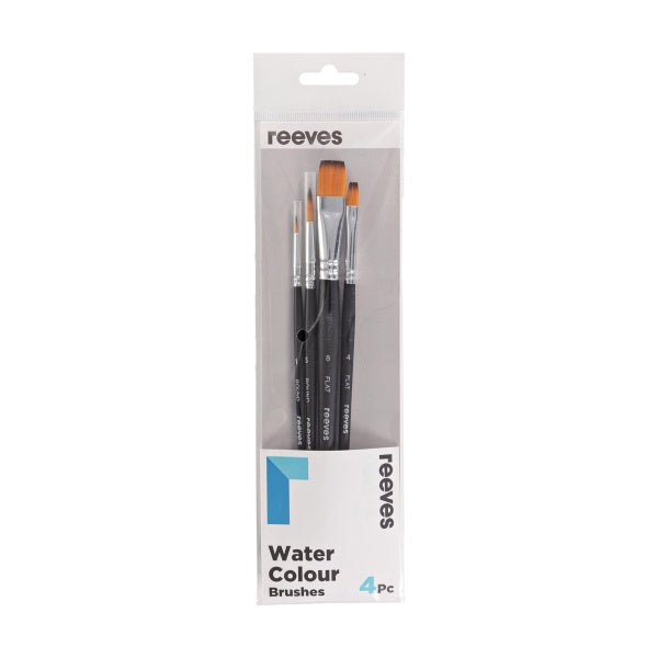 Reeves Watercolour Brush Set Short Handle x 4