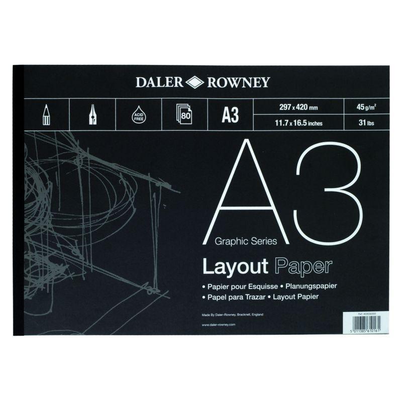 Graphic Series Layout Pad A3 45G 80 Sheets by Daler Rowney